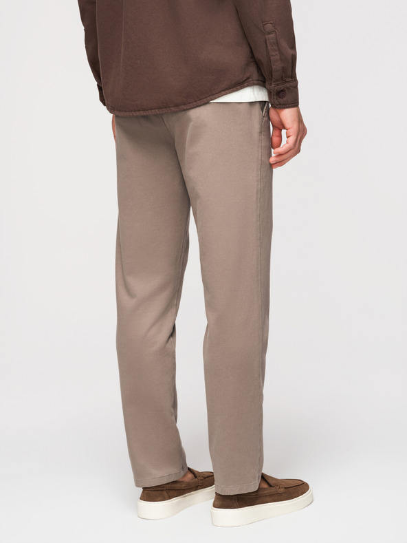 Ombre Clothing Muške chino hlače SLIM FIT s finom strukturom - pepeo V1 OM-PACP-0294 Ombre Clothing