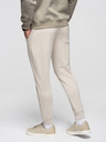 Ombre Clothing Muške trenirke BASIC jogger s rebrasto nogavicom - svijetlo bež V1 OM-PABS-0305 Ombre Clothing