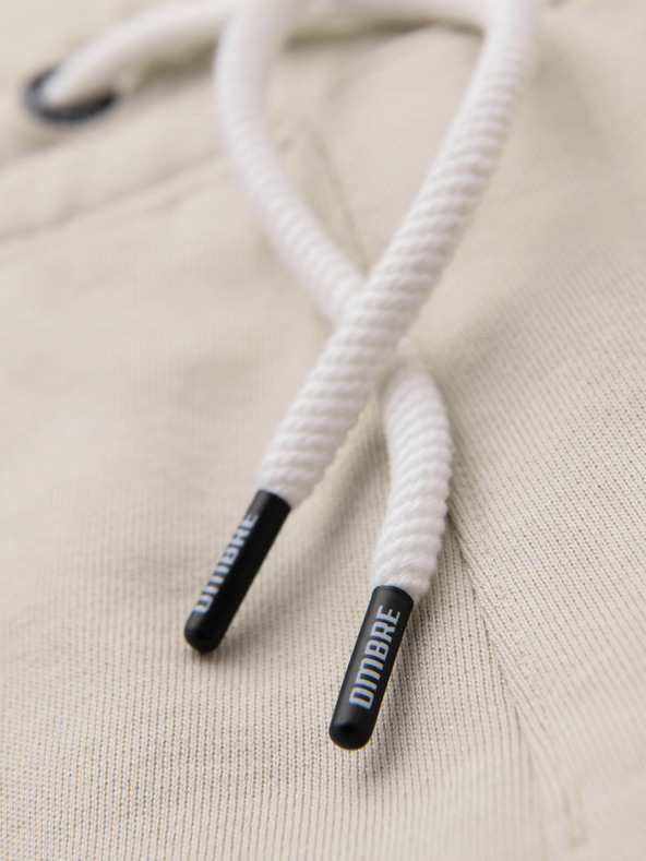 Ombre Clothing Muške pamučne trenirke BASIC s nepodstavljenom nogavicom - svijetlo bež V1 OM-PABS-0304 Ombre Clothing