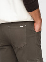 Ombre Clothing Muške cargo hlače s ravnim nogavicama i povlačnim lemom - grafit V3 P1516 Ombre Clothing