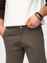 Ombre Clothing Muške cargo hlače s ravnim nogavicama i povlačnim lemom - grafit V3 P1516 Ombre Clothing