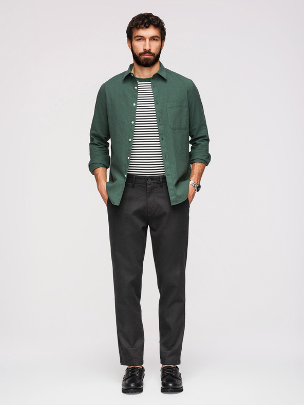 Ombre Clothing Hlače OM-PACP-0294 - crne Ombre Clothing