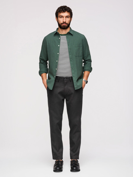 Ombre Clothing Hlače OM-PACP-0294 - crne Ombre Clothing