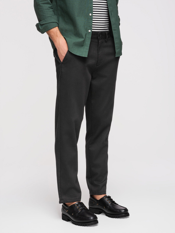 Ombre Clothing Hlače OM-PACP-0294 - crne Ombre Clothing