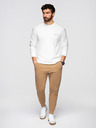 Ombre Clothing Muške trenirke BASIC jogger s rebrasto nogavicom - smeđe V2 OM-PABS-0305 Ombre Clothing