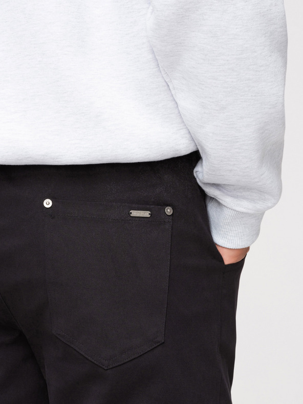 Ombre Clothing Muške cargo hlače s ravnim nogavicama i povlačnim lemom - crne V4 P1516 Ombre Clothing