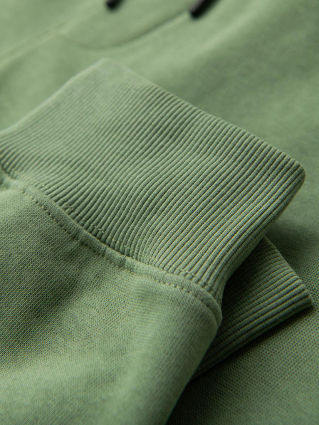 Ombre Clothing Muške trenirke BASIC jogger s rebrasto nogavicom - zelene V3 OM-PABS-0305 Ombre Clothing