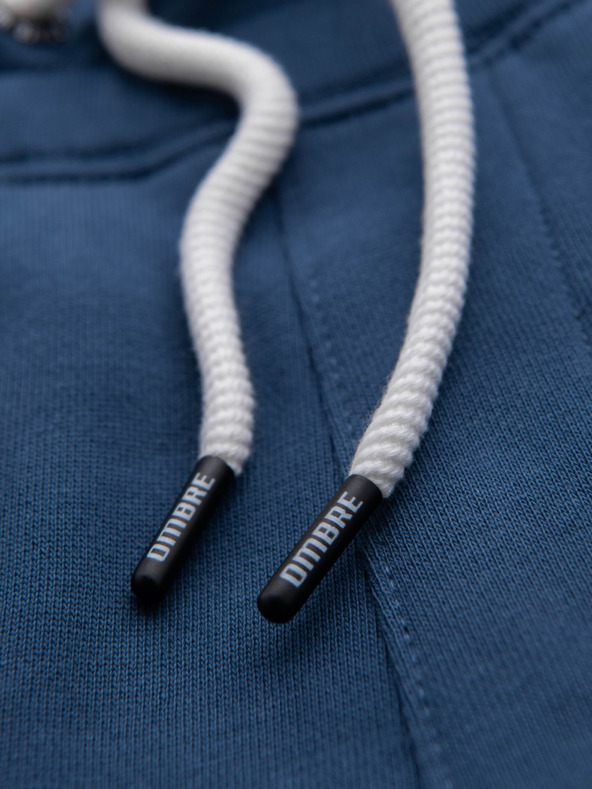 Ombre Clothing Muške sportske hlače BASIC jogger s rebrastom nogavicom - tamno plave V4 OM-PABS-0305 Ombre Clothing