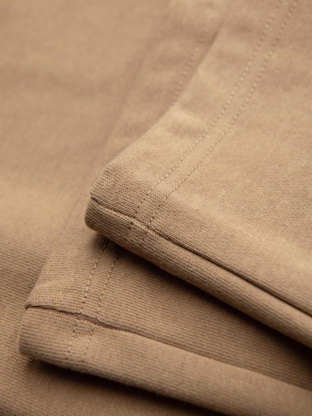 Ombre Clothing Muške pamučne trenirke BASIC s nepodstavljenom nogavicom - smeđe V2 OM-PABS-0304 Ombre Clothing