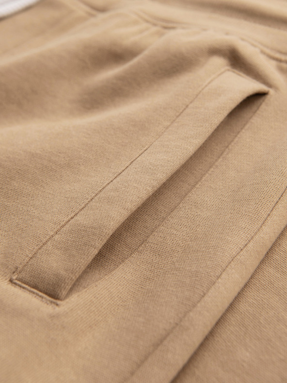 Ombre Clothing Muške pamučne trenirke BASIC s nepodstavljenom nogavicom - smeđe V2 OM-PABS-0304 Ombre Clothing