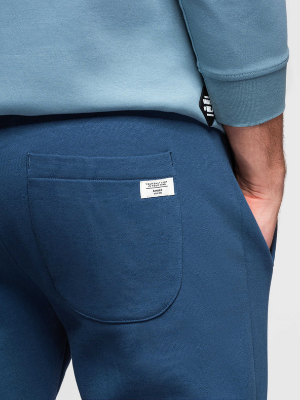 Ombre Clothing Muške pamučne sportske hlače BASIC bez podstave - tamno plave V4 OM-PABS-0304 Ombre Clothing
