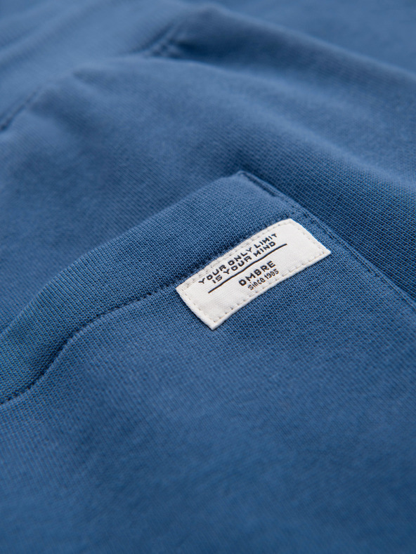 Ombre Clothing Muške pamučne sportske hlače BASIC bez podstave - tamno plave V4 OM-PABS-0304 Ombre Clothing