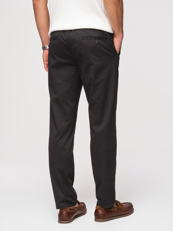 Ombre Clothing Muške chino hlače REGULAR FIT - crne V5 OM-PACP-0293 Ombre Clothing