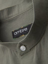 Ombre Clothing Muška platnenica košulja sa stojaćim ovratnikom i džepom REGULAR FIT - khaki V6 K704 Ombre Clothing