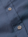 Ombre Clothing Muška lanena košulja s klasičnim ovratnikom i džepovima REGULAR FIT - plava V4 OM-SHCS-0134 Ombre Clothing