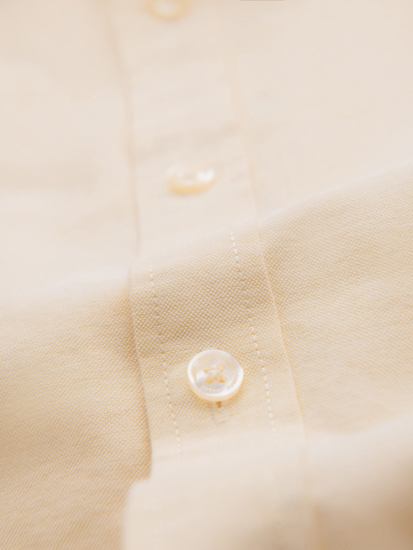 Ombre Clothing Pastelna pamučna muška oxford košulja - svetlo žuta V3 K705 Ombre Clothing