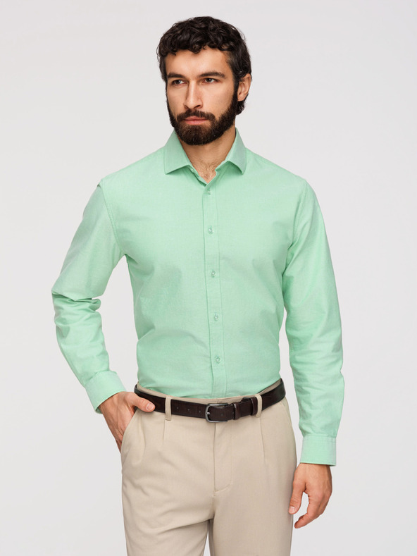 Ombre Clothing Muška pamučna oxford košulja u pastelnim bojama - meta V4 K705 Ombre Clothing