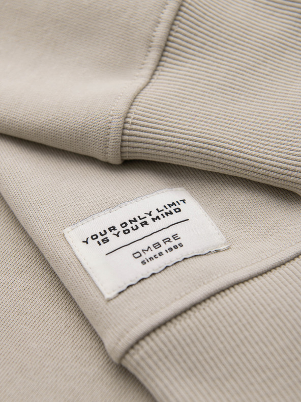 Ombre Clothing Muška majica BASIC s okruglim izrezom - svetlo bež Ombre Clothing