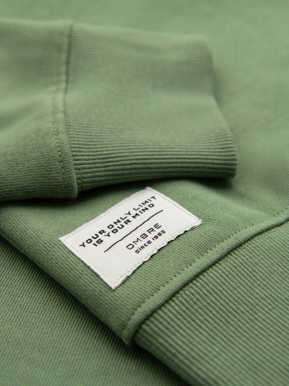 Ombre Clothing Muška majica BASIC s okruglim izrezom - zelena Ombre Clothing