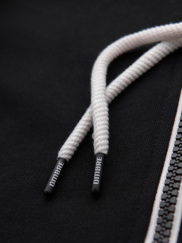 Ombre Clothing Muška pamučna elastična majica BASIC s kapuljačom - crna V5 OM-SSBZ-0272 Ombre Clothing