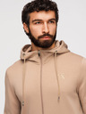 Ombre Clothing Muška majica bez gumba od glatkog pletenea - bež V3 OM-SZBC-0196 Ombre Clothing