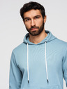 Ombre Clothing Muška pamučna majica BASIC kengurujača s kapuljačom - plava Ombre Clothing