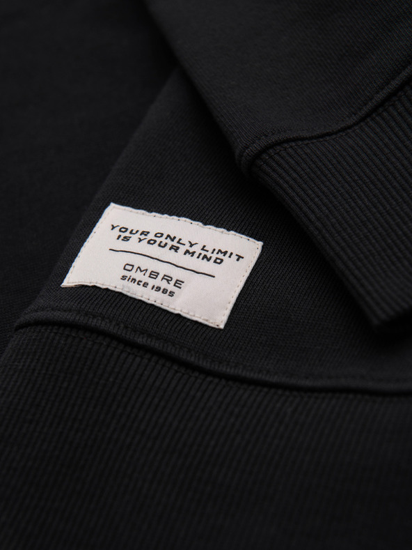 Ombre Clothing Muška majica BASIC s okruglim izrezom - crna Ombre Clothing