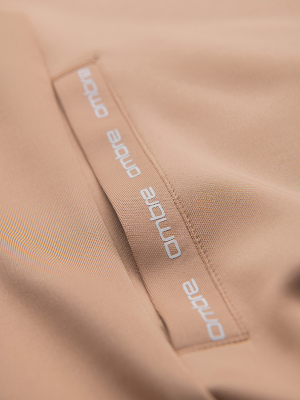 Ombre Clothing Muška majica s kapuljačom bez gumba i rubom - bež V4 B1717 Ombre Clothing