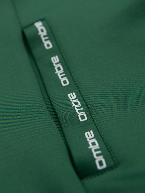 Ombre Clothing Muška rozpopinjača majica s kapuljačom i rubom - tamno zelena V7 B1717 Ombre Clothing