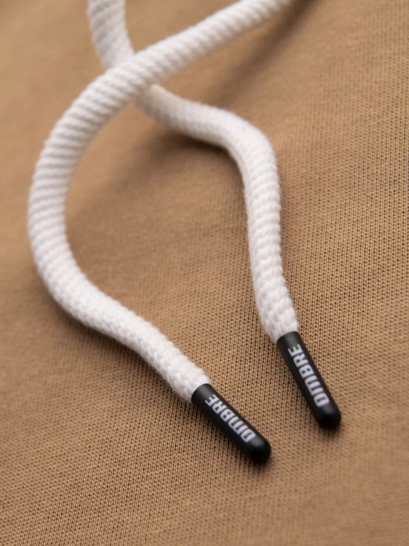 Ombre Clothing Muška pamučna kengurujača majica BASIC s kapuljačom - smeđa Ombre Clothing