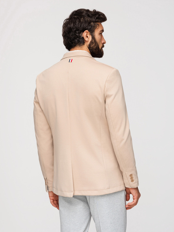 Ombre Clothing Muška pletena sakoa slim fit kroja s finom strukturom - bež V5 M165 Ombre Clothing