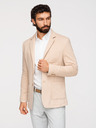 Ombre Clothing Muška pletena sakoa slim fit kroja s finom strukturom - bež V5 M165 Ombre Clothing