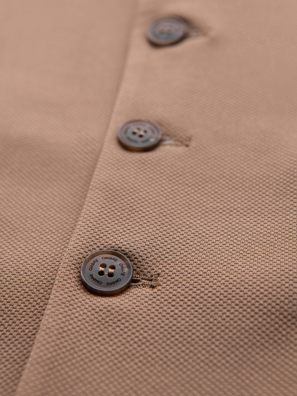 Ombre Clothing Muška elegantan prsluk s klapama - smeđa V1 V66 Ombre Clothing