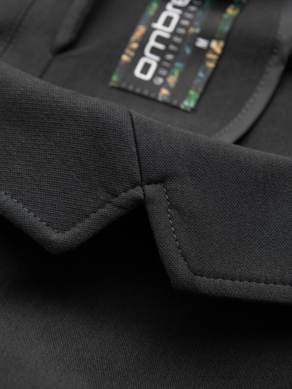 Ombre Clothing Muška pletena sakoa uskog kroja s finom strukturom - grafit V1 M165 Ombre Clothing