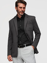 Ombre Clothing Muška pletena sakoa uskog kroja s finom strukturom - grafit V1 M165 Ombre Clothing
