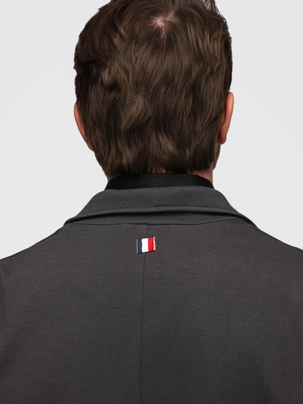 Ombre Clothing Muška pletena sakoa uskog kroja s finom strukturom - grafit V1 M165 Ombre Clothing