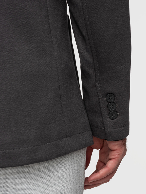 Ombre Clothing Muška pletena sakoa uskog kroja s finom strukturom - grafit V1 M165 Ombre Clothing