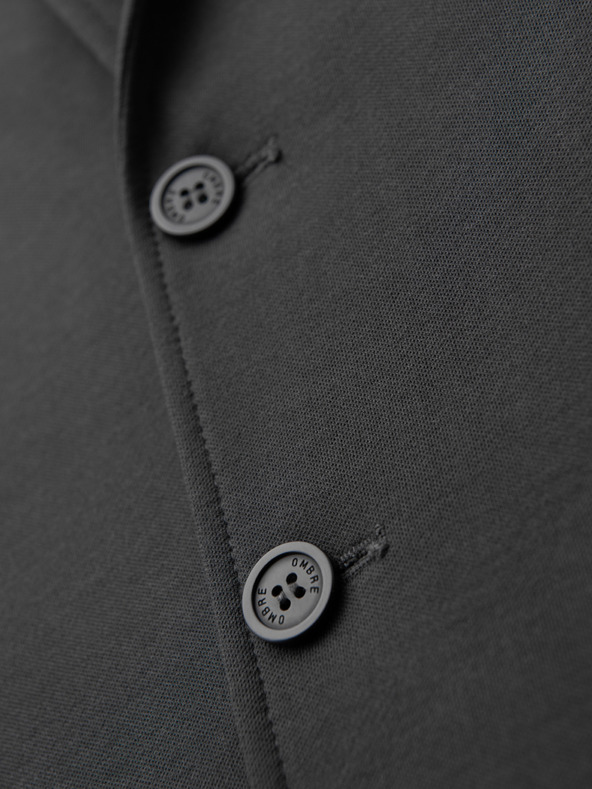 Ombre Clothing Muška pletena sakoa uskog kroja s finom strukturom - grafit V1 M165 Ombre Clothing