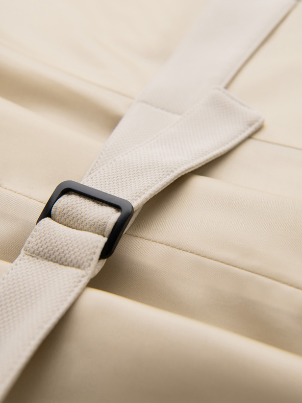 Ombre Clothing Elegantan muški prsluk s klapama - bež V2 V66 Ombre Clothing