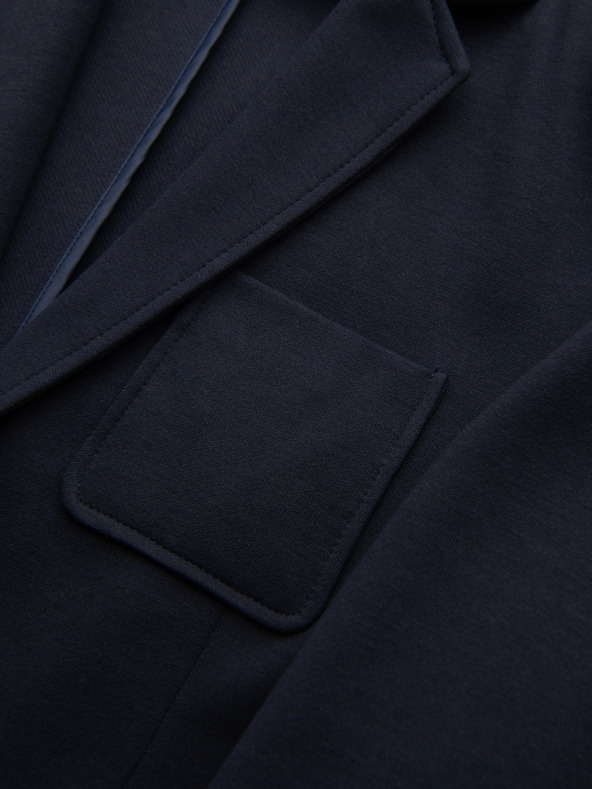 Ombre Clothing Muška pletena sakoa slim fit kroja s finom teksturom - tamno plava V3 M165 Ombre Clothing