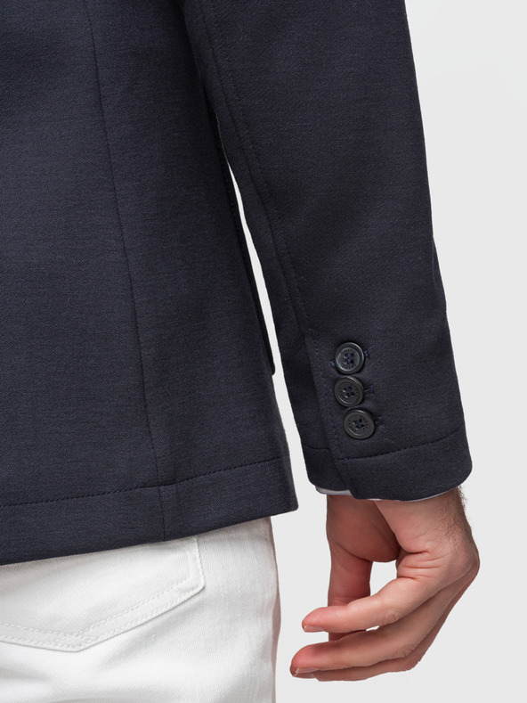 Ombre Clothing Muška pletena sakoa slim fit kroja s finom teksturom - tamno plava V3 M165 Ombre Clothing