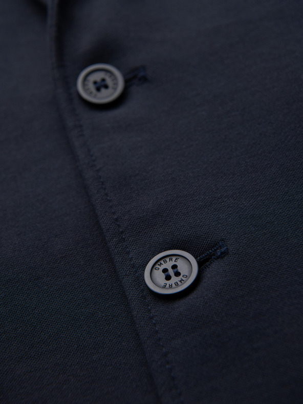 Ombre Clothing Muška pletena sakoa slim fit kroja s finom teksturom - tamno plava V3 M165 Ombre Clothing