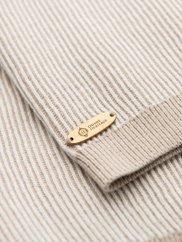 Ombre Clothing Muške pletene šorts sa podesivim strukom - bež V1 OM-SRCS-0202 Ombre Clothing