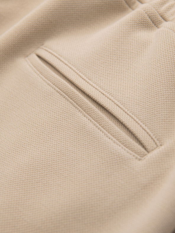 Ombre Clothing Muške strukturirane šorts REGULAR FIT - bež V1 OM-SRSK-0124 Ombre Clothing