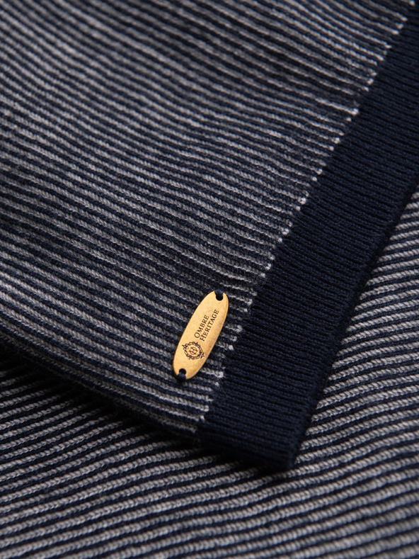 Ombre Clothing Muške pletene šorts sa podesivim strukom - tamno plave V3 OM-SRCS-0202 Ombre Clothing