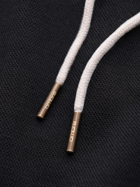 Ombre Clothing Muške strukturalne šorts REGULAR FIT - crne V2 OM-SRSK-0124 Ombre Clothing