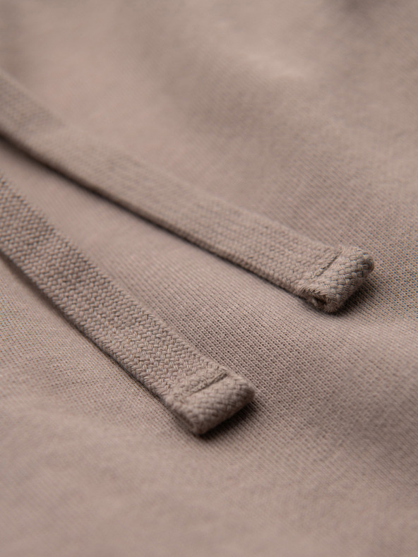 Ombre Clothing Muške šorts REGULAR FIT od francuskog froté pletiva - tamno bež V2 OM-SRSK-0196 Ombre Clothing