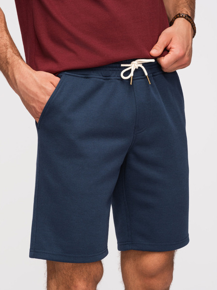 Ombre Clothing Muške strukturalne šorts REGULAR FIT - tamno plave V3 OM-SRSK-0124 Ombre Clothing