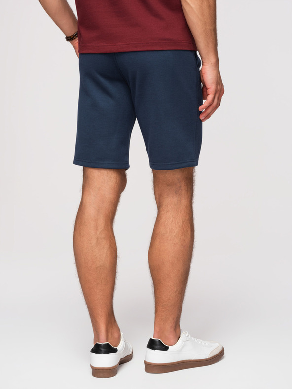 Ombre Clothing Muške strukturalne šorts REGULAR FIT - tamno plave V3 OM-SRSK-0124 Ombre Clothing