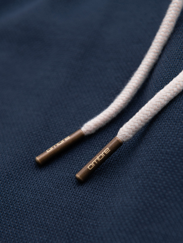 Ombre Clothing Muške strukturalne šorts REGULAR FIT - tamno plave V3 OM-SRSK-0124 Ombre Clothing